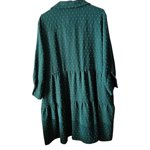 Women's Small Davi & Dani Green Tiered Dress NWT - Picture 2 of 7